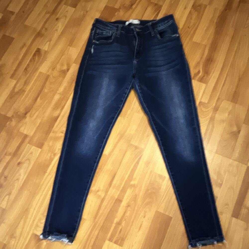 KanCan Womens Blue Dark Wash Denim Skinny Jeans Slim Fit Stretch 5-Pocket -13/30